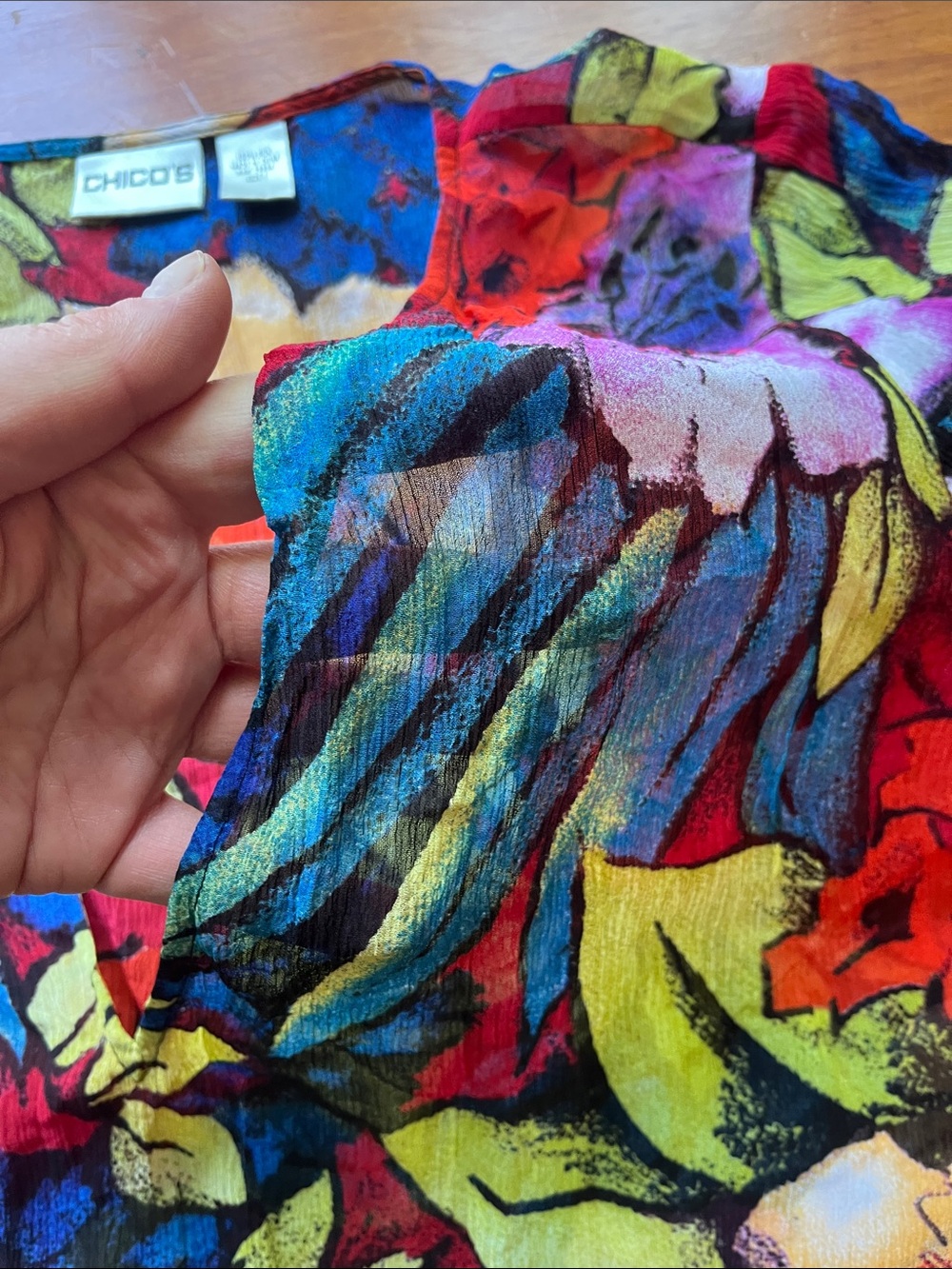Chico's Silk Blouse - Picture 7 of 8